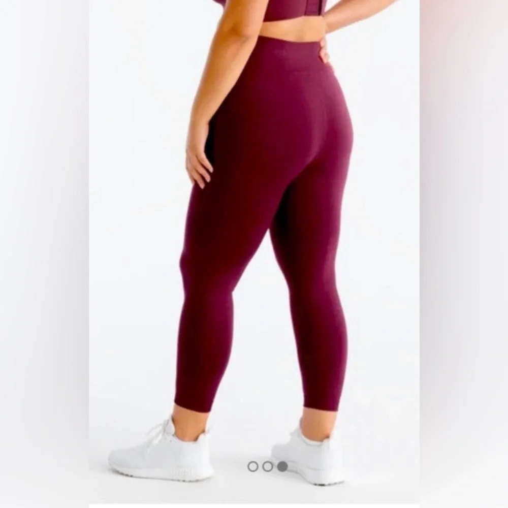 Knix high  waisted seamless merlot leggings Sz L